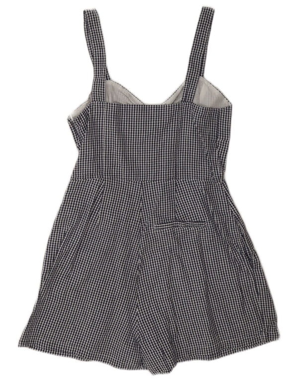 Jack Wills Dame Ærmeløs Regular Playsuit UK 10 Lille blå ternet bomuld