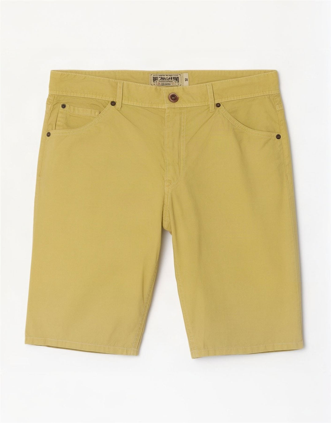 Marlboro Classics Herre Casual Shorts W32 Stor Gul Bomuld