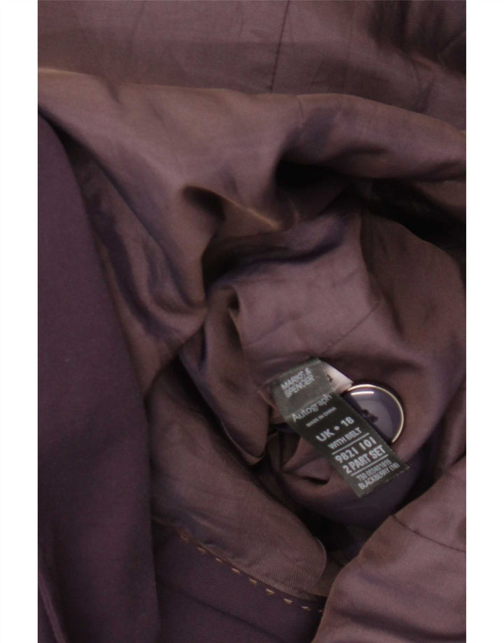 Marks & Spencer Womens Autograph Trench Coat UK 18 XL Lilla Polyester