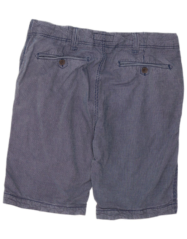 Fat Face Mens Chino Shorts W36 Large Navy Blue Pinstripe Cotton