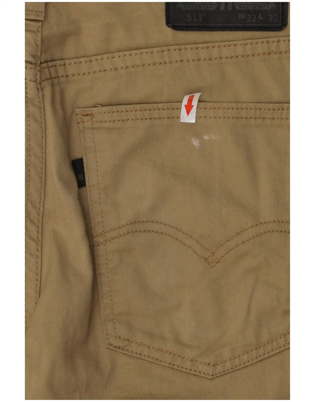 Levi's Herre 511 Slim Casual Bukser W32 L32 Beige Bomuld