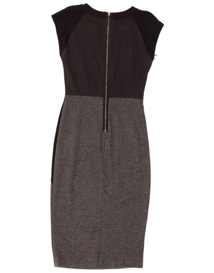 Ted Baker Womens Bodycon Kjole Størrelse 2 Lille Sort Colourblock Polyester