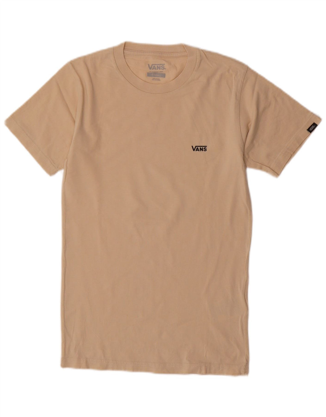 VANS Herre Classic Fit T-Shirt Top XS Beige Bomuld