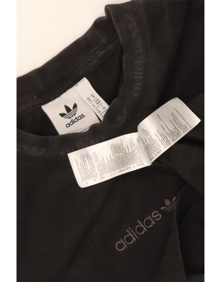 Adidas Herre grafisk T-shirt Top Medium Sort Bomuld