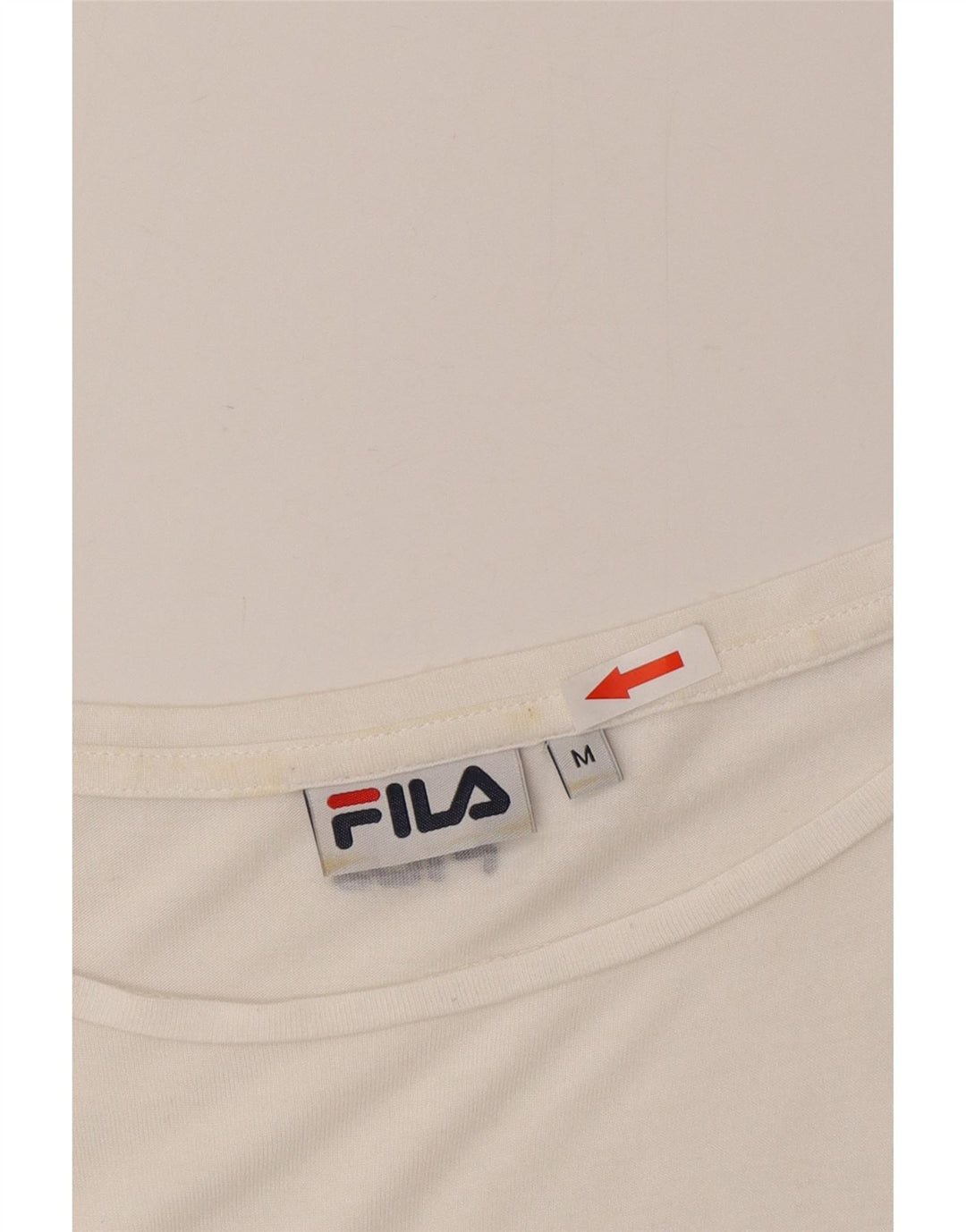 Fila Dame Oversized T-Shirt Top UK 14 Medium Hvid Stribet