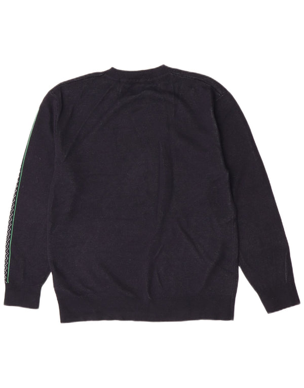 Tommy Hilfiger Herre Crew Neck Jumper Sweater Small Navy Blue Paisley