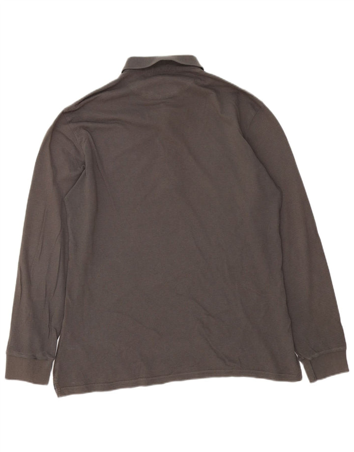 GAS Langærmet poloshirt til mænd, stor grå bomuld