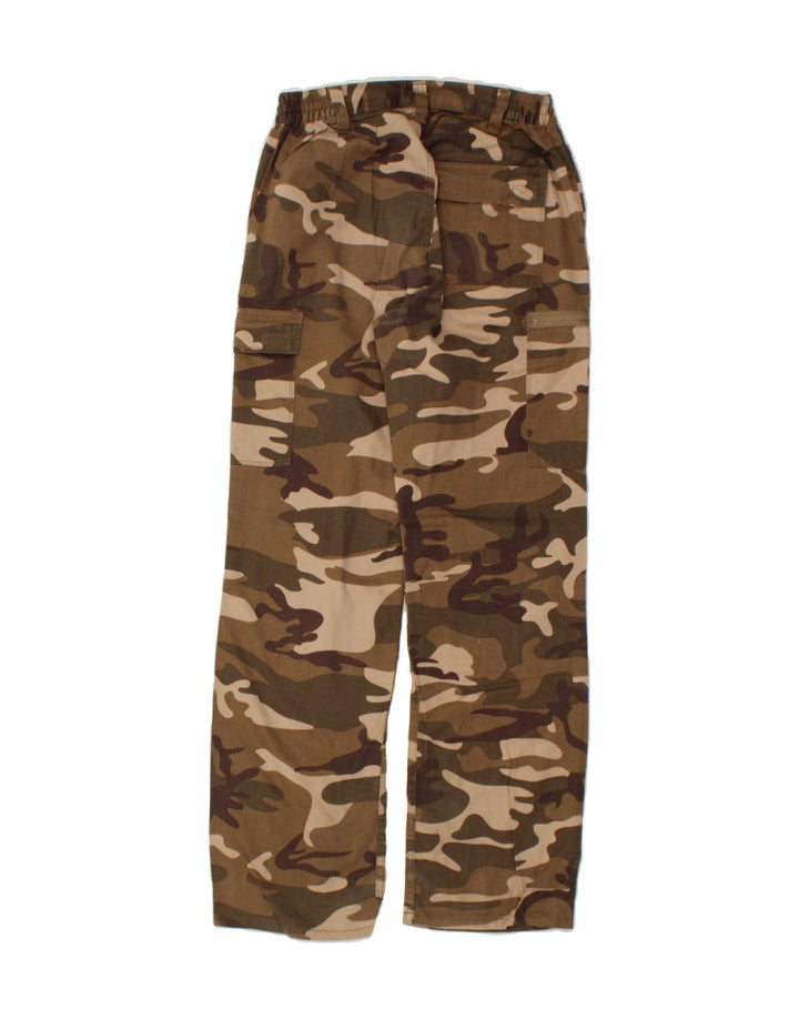 VINTAGE Womens Straight Cargo Trousers UK 10 Small W26 L29 Brown Vintage Vintage and Second-Hand Vintage from Messina Hembry 