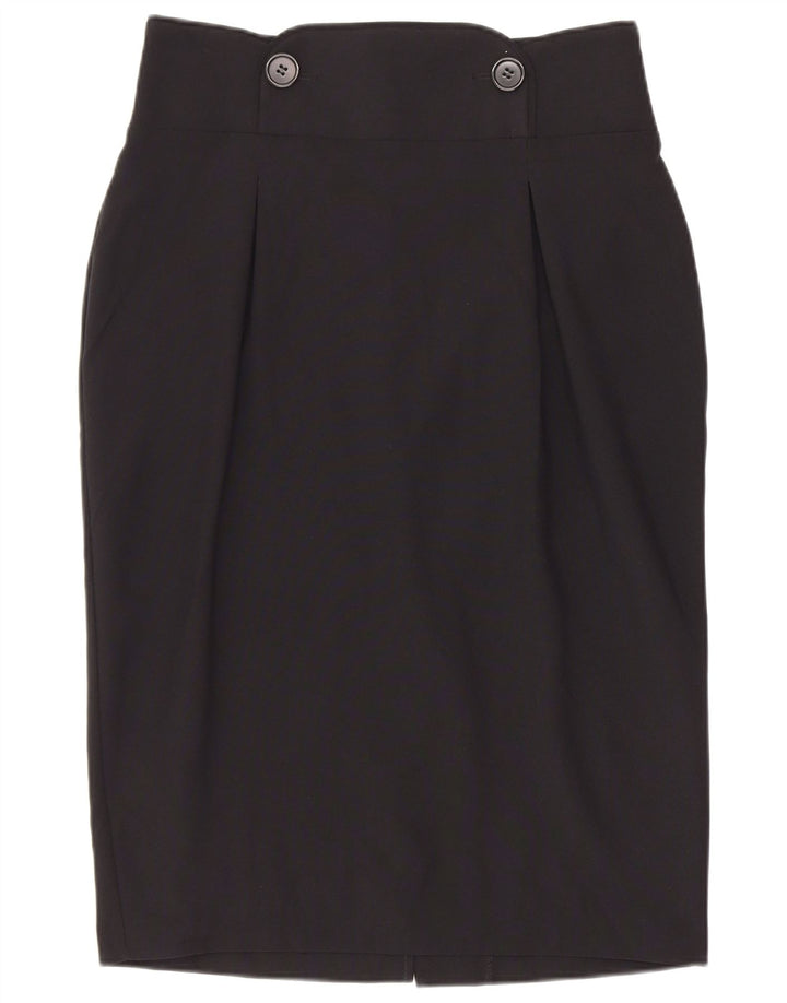 Marks & Spencer Pencil Nederdel til kvinder UK 10 Small W26 Black Polyester
