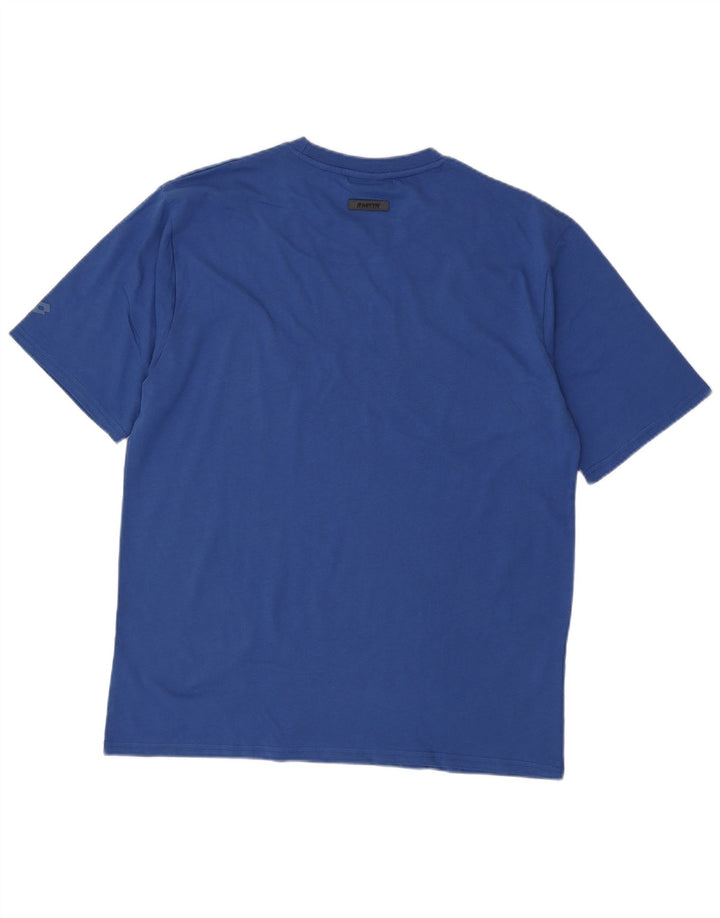 LOTTO Herre Grafisk T-Shirt Top XL Blå Bomuld