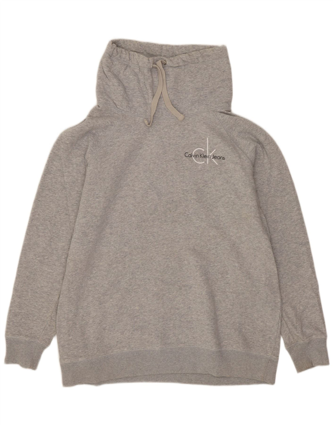 CALVIN KLEIN JEANS Dame Sweatshirt Jumper UK 14 Medium Grey Flecked