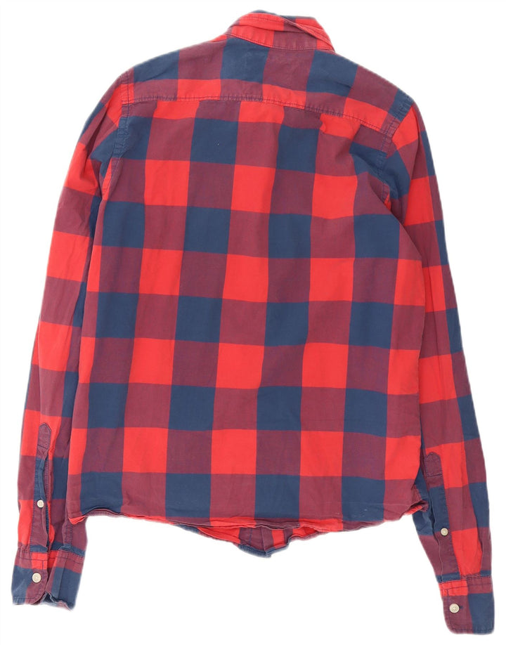 HOLLISTER Herreskjorte Medium Rød Plaid Bomuld