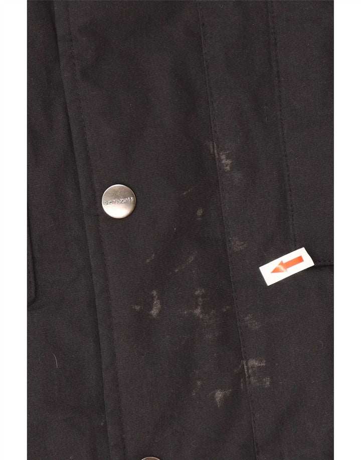 Carhartt Herre Tropper Hooded Parka Jacket UK 34 XS Sort Polyester