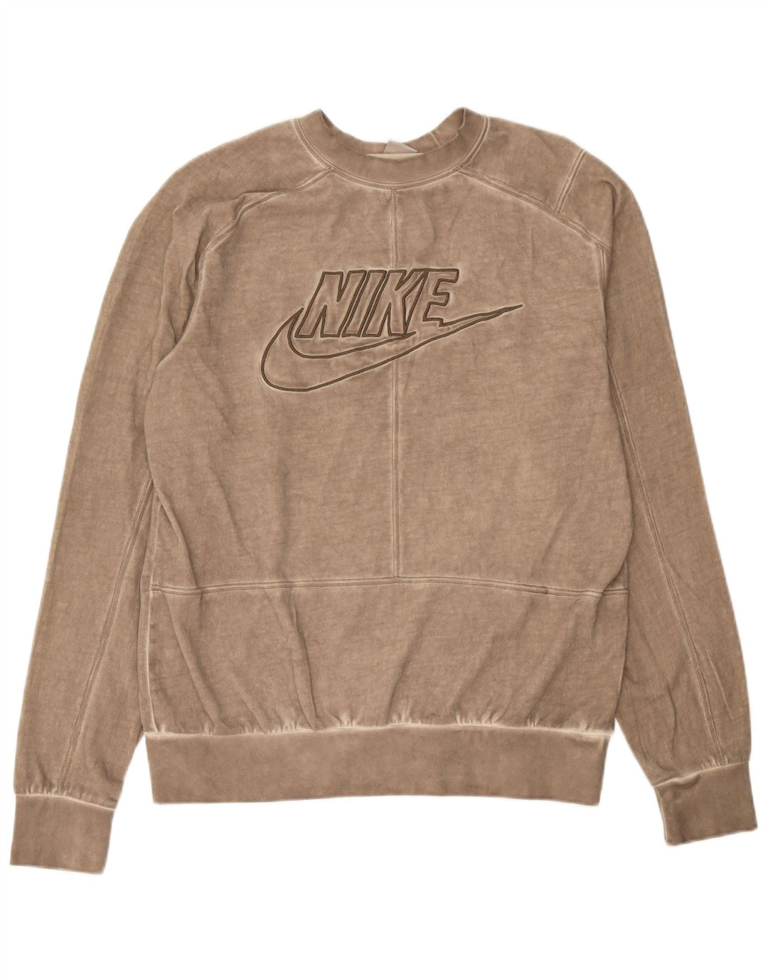 Nike Herre grafisk sweatshirt Jumper Medium Beige Bomuld