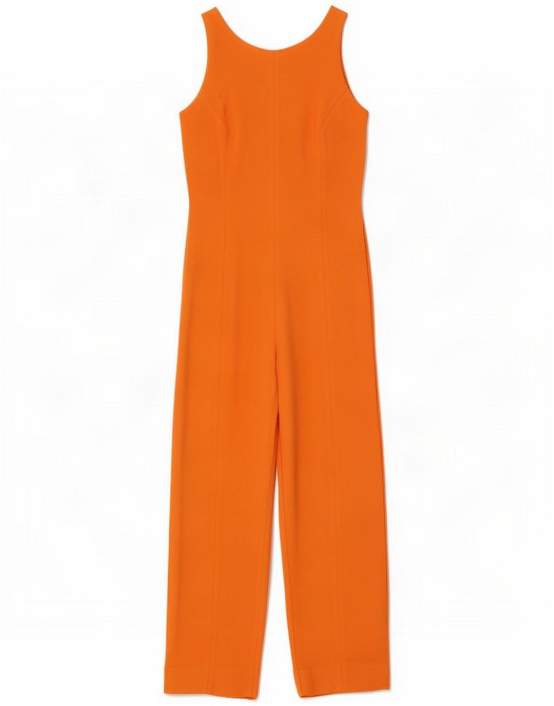 Vintage Dame Ærmeløs Jumpsuit UK 12 Medium Orange Wool