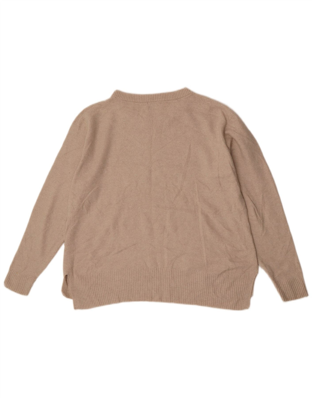 Massimo Dutti Dame Boat Neck Jumper Sweater UK 16 Large Beige