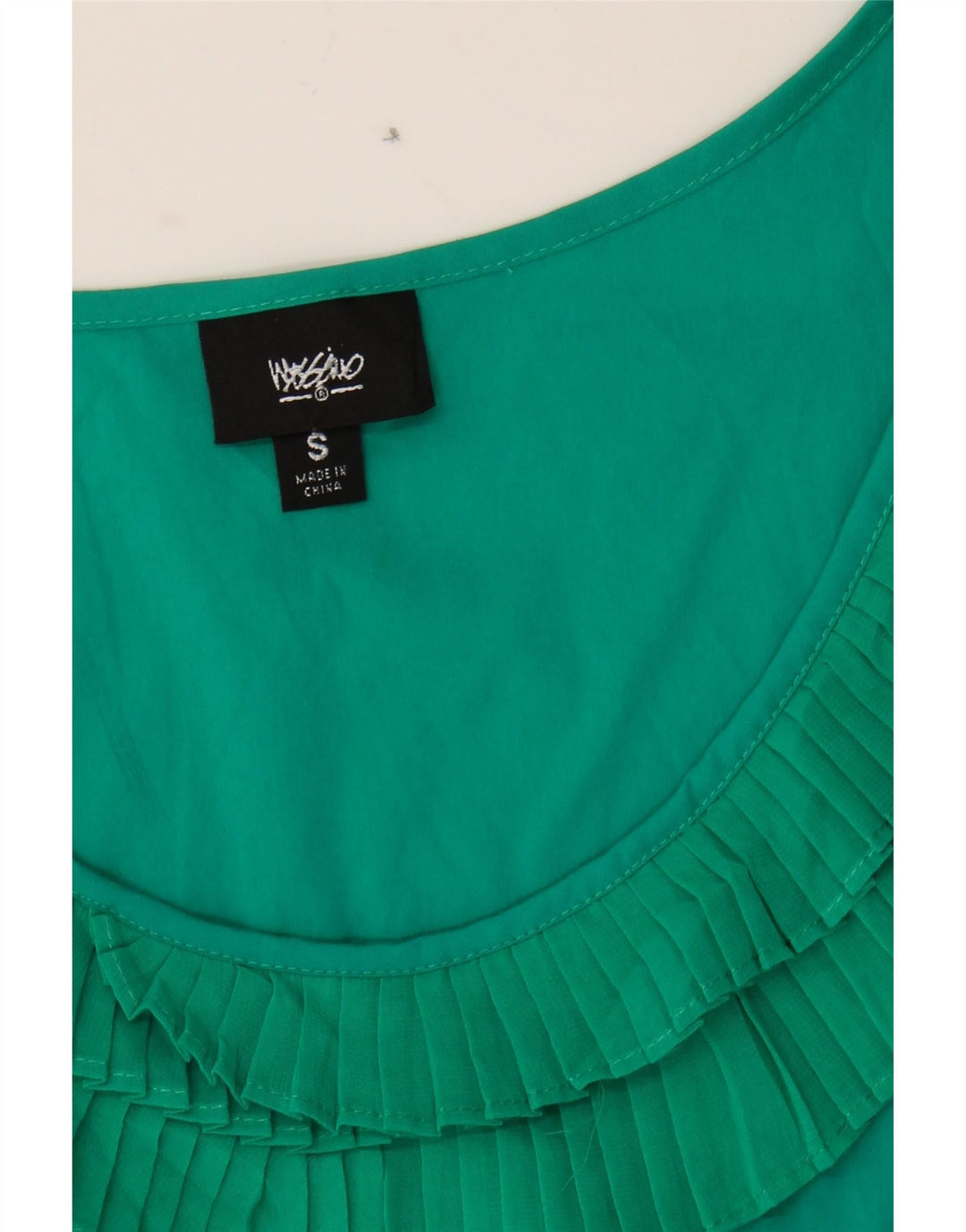 MOSSIMO Womens Sleeveless Blouse Top UK 10 Small Green Cotton Classic Vintage Mossimo and Second-Hand Mossimo from Messina Hembry 