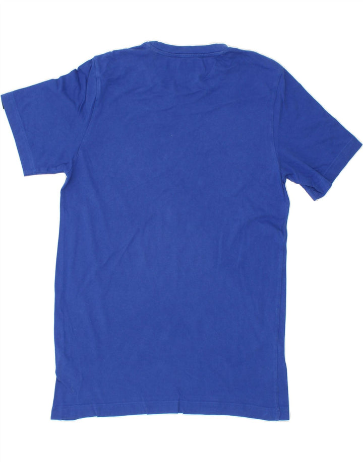 ADIDAS Mens Graphic T-Shirt Top Small Blue Vintage Adidas and Second-Hand Adidas from Messina Hembry 