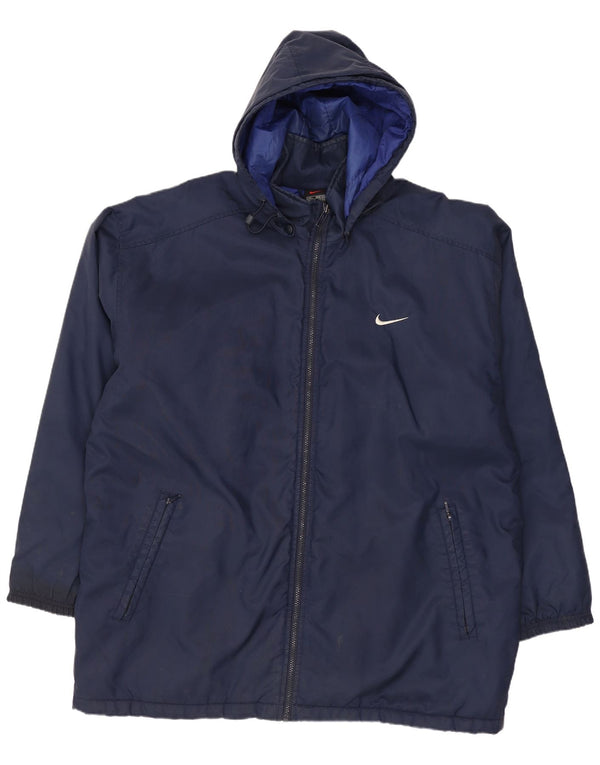 Nike Herre Hætte Loose Fit Windbreaker Jacket UK 42/44 Large Navy Blue