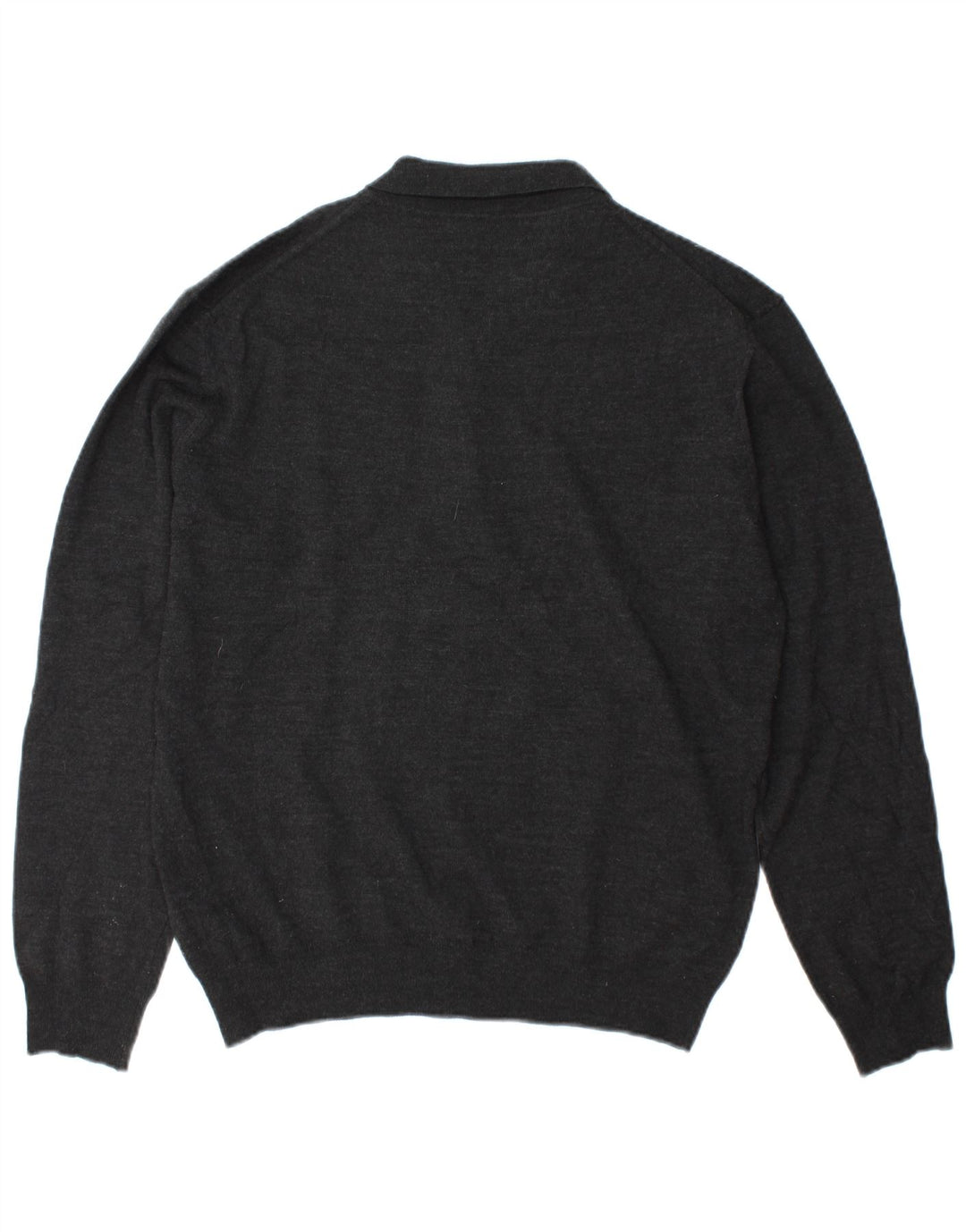 Marks & Spencer herre skræddersyet pasform polo hals sweater stor grå uld