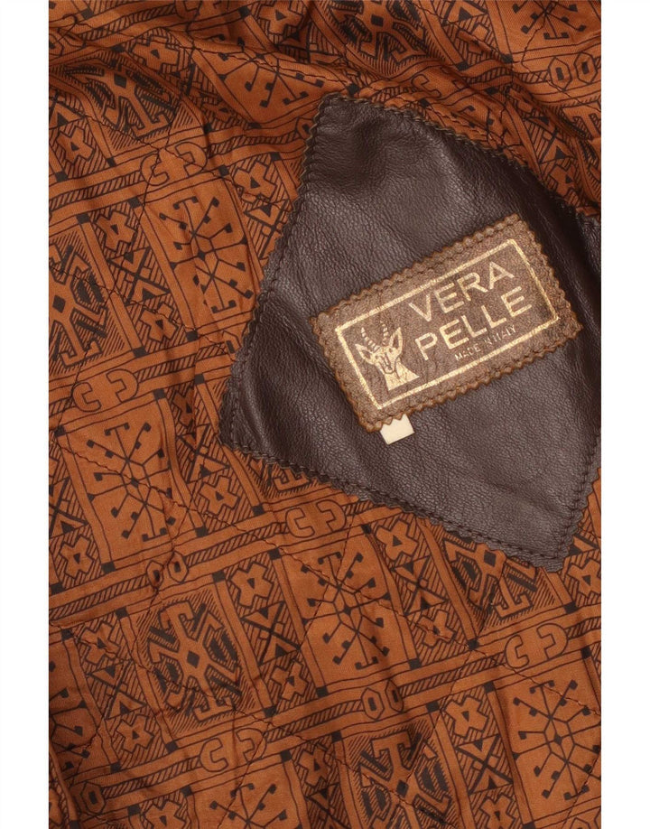 Vintage Herre Læderjakke UK 38 Medium Brun