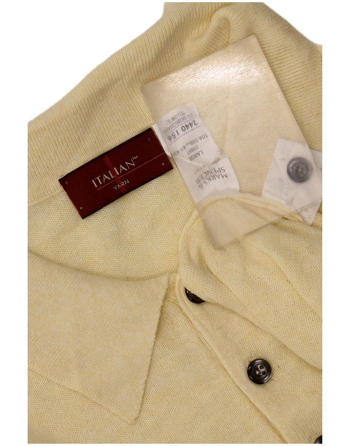 Marks & Spencer herre poloshirt stor gul akryl