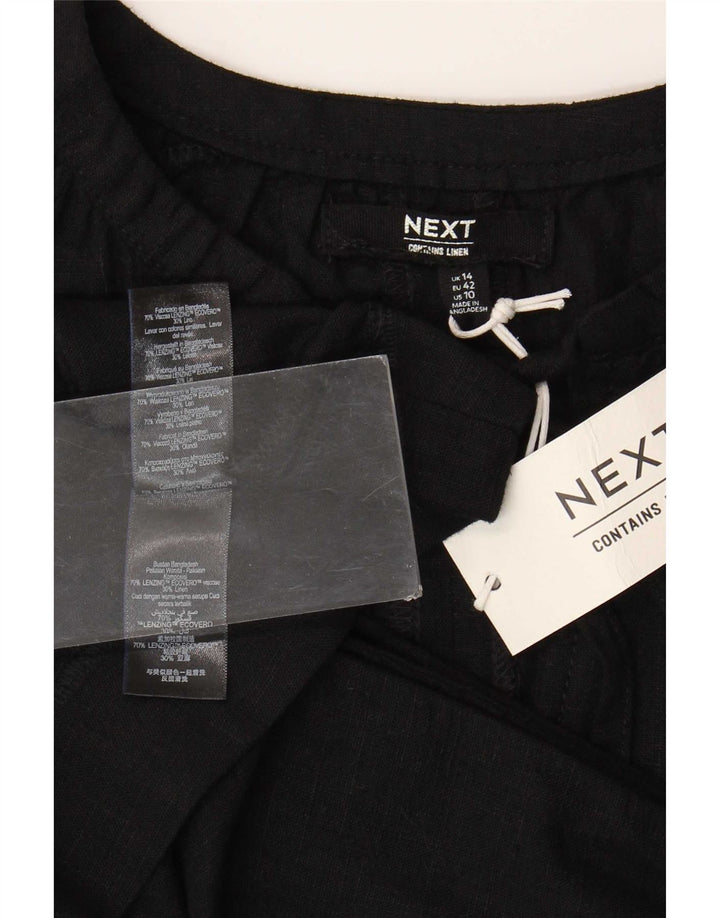 Næste Dame A-Line Kjole UK 14 Large Black Viscose