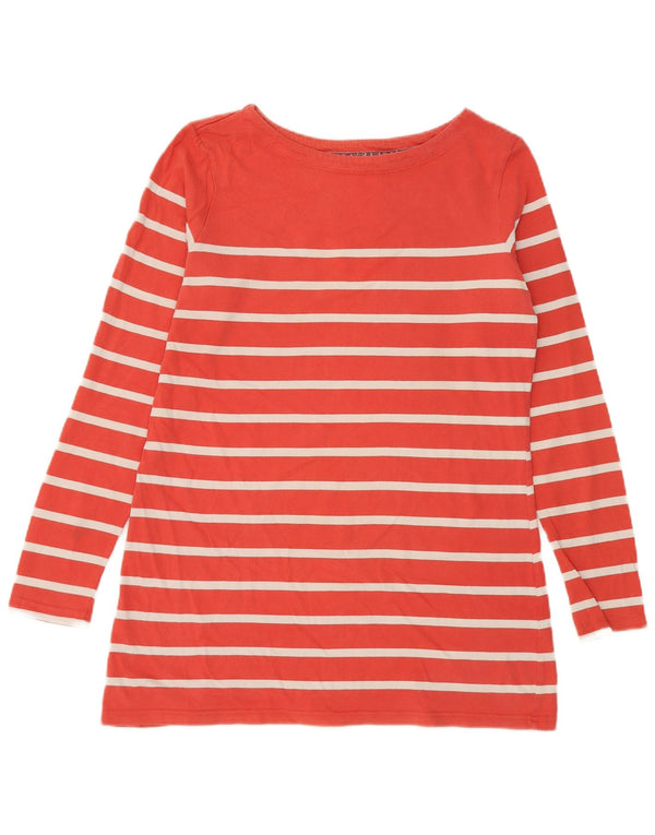 Fat Face Dame Regular Top Langærmet UK 14 Medium Rødstribet Bomuld