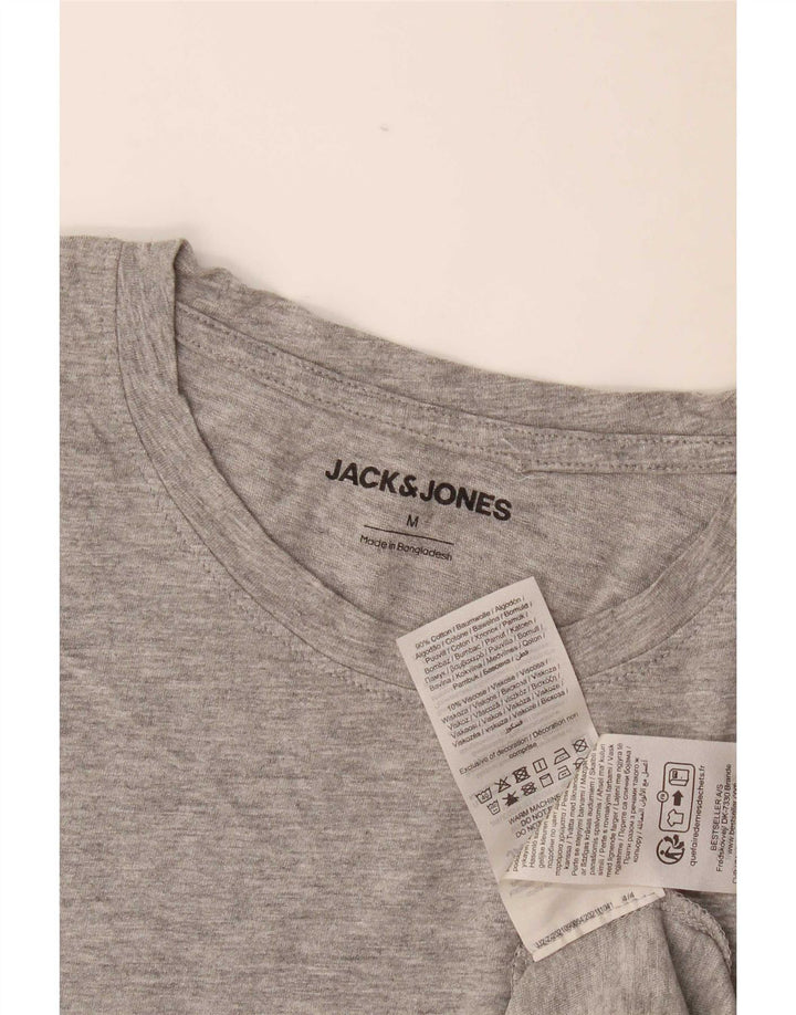 Jack & Jones Herre T-shirt Top Medium Grey Flecked Bomuld