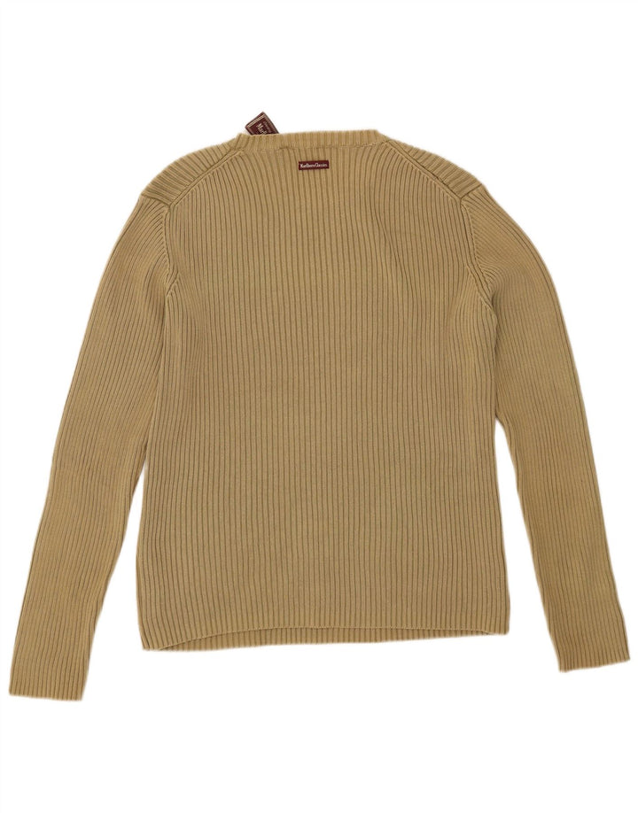 MARLBORO CLASSICS Herre sweater med rund hals, stor Khaki Bomuld
