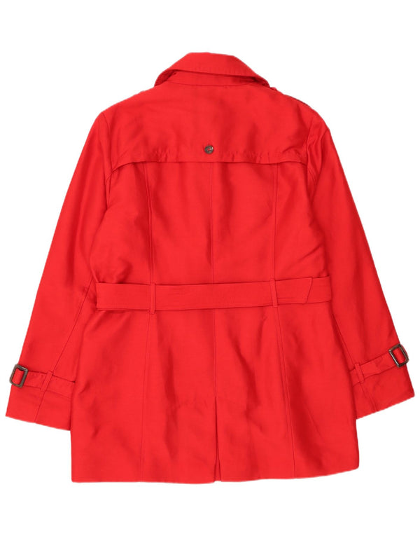 Laura Ashley Dame Trench Coat UK 14 Medium Rød Polyester