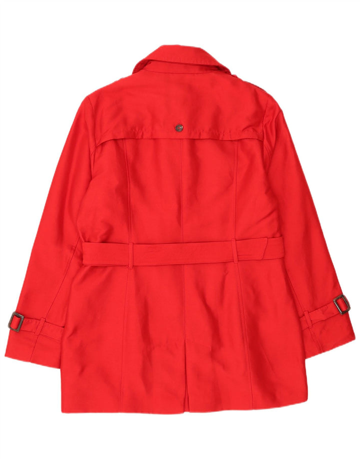 Laura Ashley Dame Trench Coat UK 14 Medium Rød Polyester
