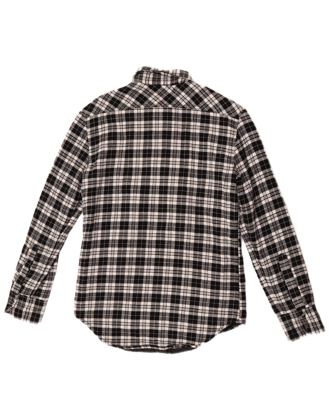 Zara Herre Lumberjack Flanel Shirt Lille sort ternet bomuld