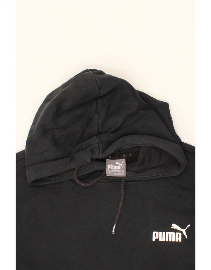 PUMA Mens Hoodie Jumper Medium Black Cotton Vintage Puma and Second-Hand Puma from Messina Hembry 