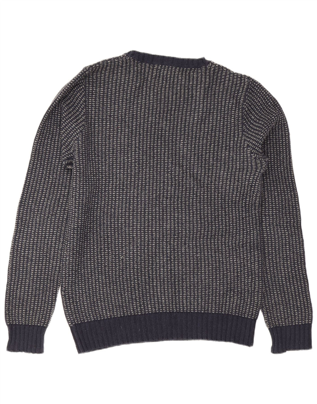 Gant herre rund hals sweater mellem marineblå stribet bomuld