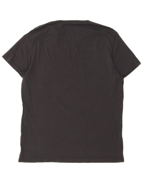 Wrangler Mens Graphic T-Shirt Top Large Black Cotton