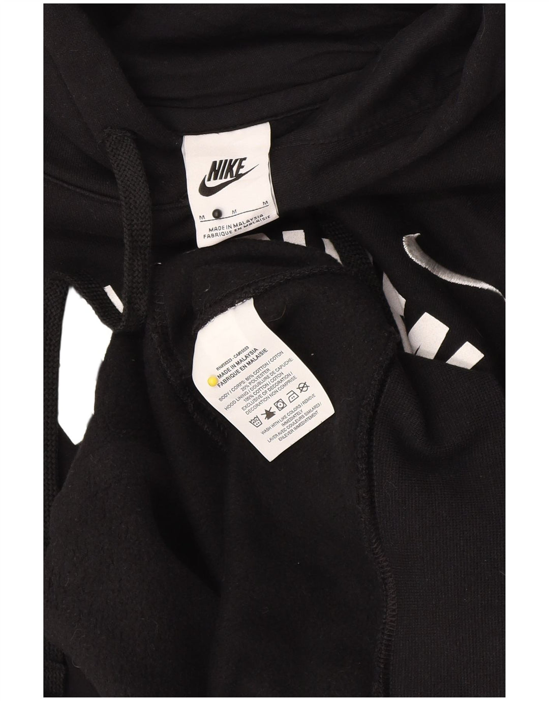 Nike grafisk hættetrøje til mænd mellem sort bomuld