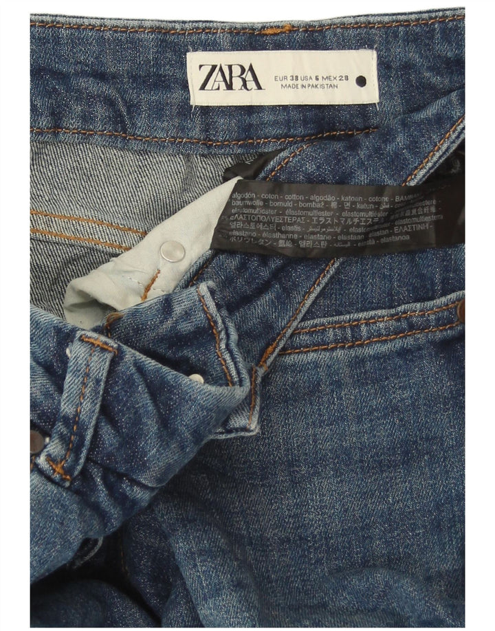 Zara Dame Flared Jeans EU 38 Small W28 L33 Blå Bomuld