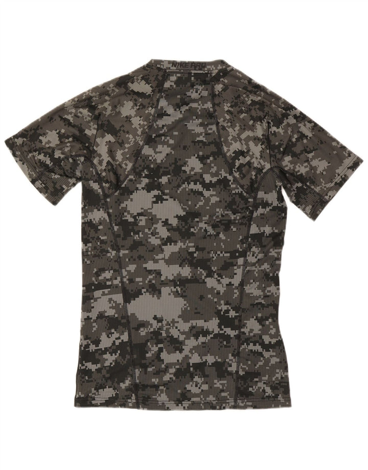 Nike Herre Fitted Grafisk T-Shirt Top Lille Grå Geometrisk Polyester