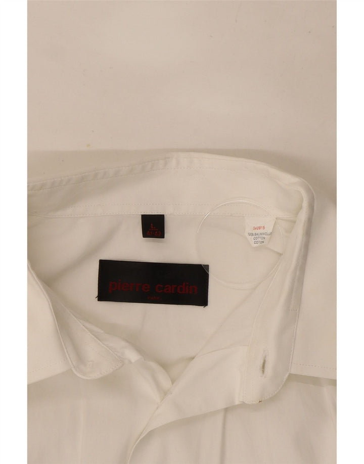 Pierre Cardin Herreskjorte str. 41/42 Stor hvid bomuld