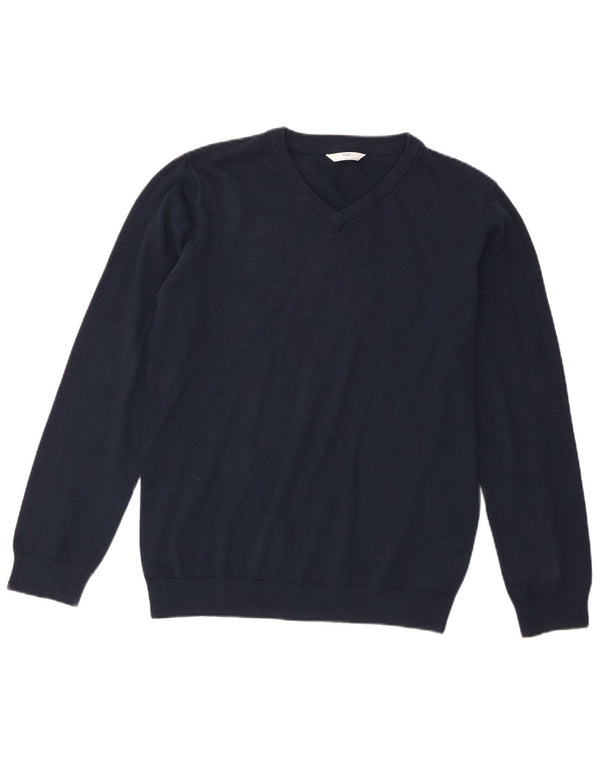 Marks & Spencer drenge sweater med v-hals 15-16 år marineblå bomuld