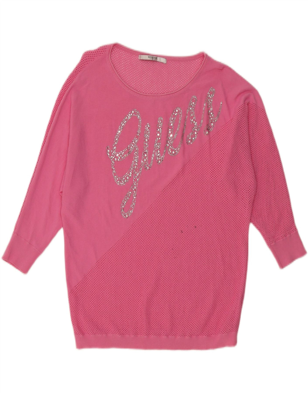 GUESS Kvinders grafisk sweatshirt Jumper Dress UK 18 XL Pink