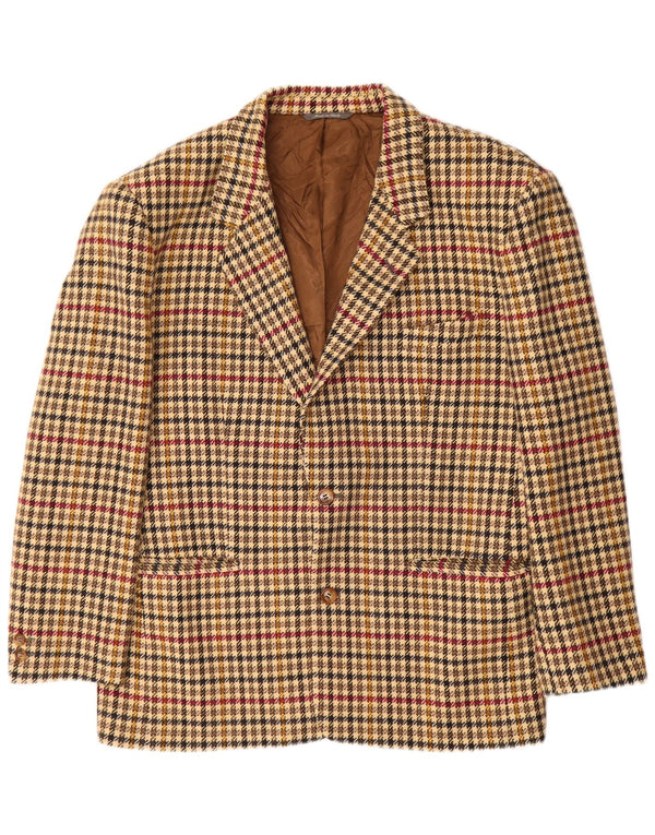 BYBLOS Herre 2-knaps blazerjakke IT 52 XL Beige Houndstooth Uld