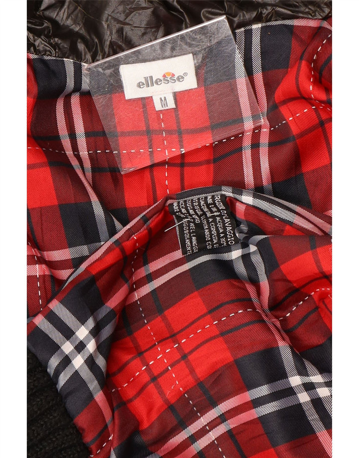 Ellesse Dame Hætte Polstret Jakke UK 14 Medium Sort