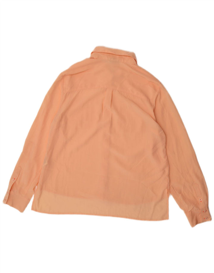 Mossimo Dame Skjorte Bluse UK 16 Stor Orange Polyester