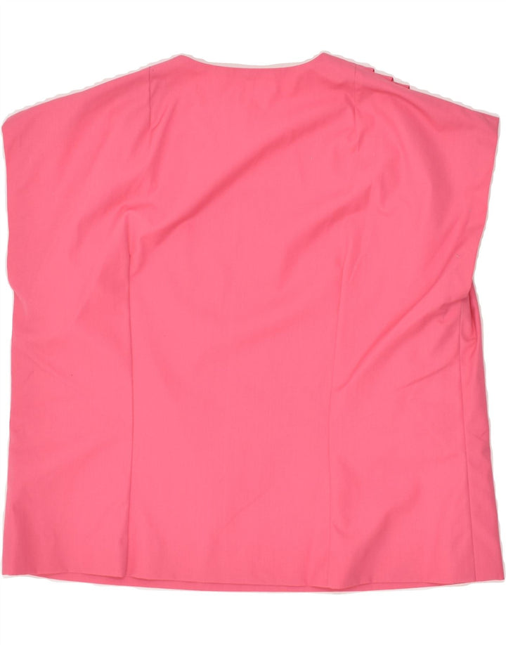 VINTAGE Womens Blouse Top UK 14 Medium Pink Vintage Vintage and Second-Hand Vintage from Messina Hembry 