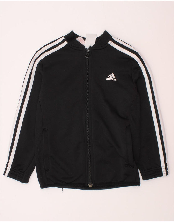 Adidas drenge Climalite træningsdragt topjakke 6-7 år sort polyester