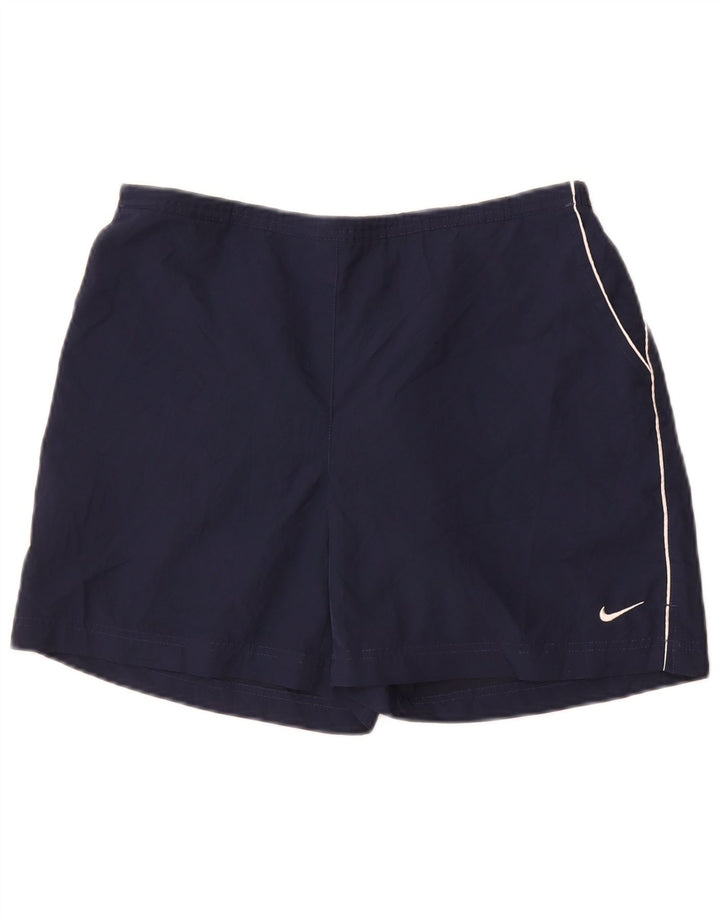 Nike sportsshorts til kvinder UK 14/16 Large Navy Blue Polyester