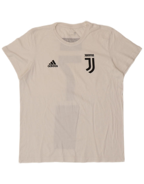 ADIDAS Herre Juventus grafisk T-shirt Top Large Off White