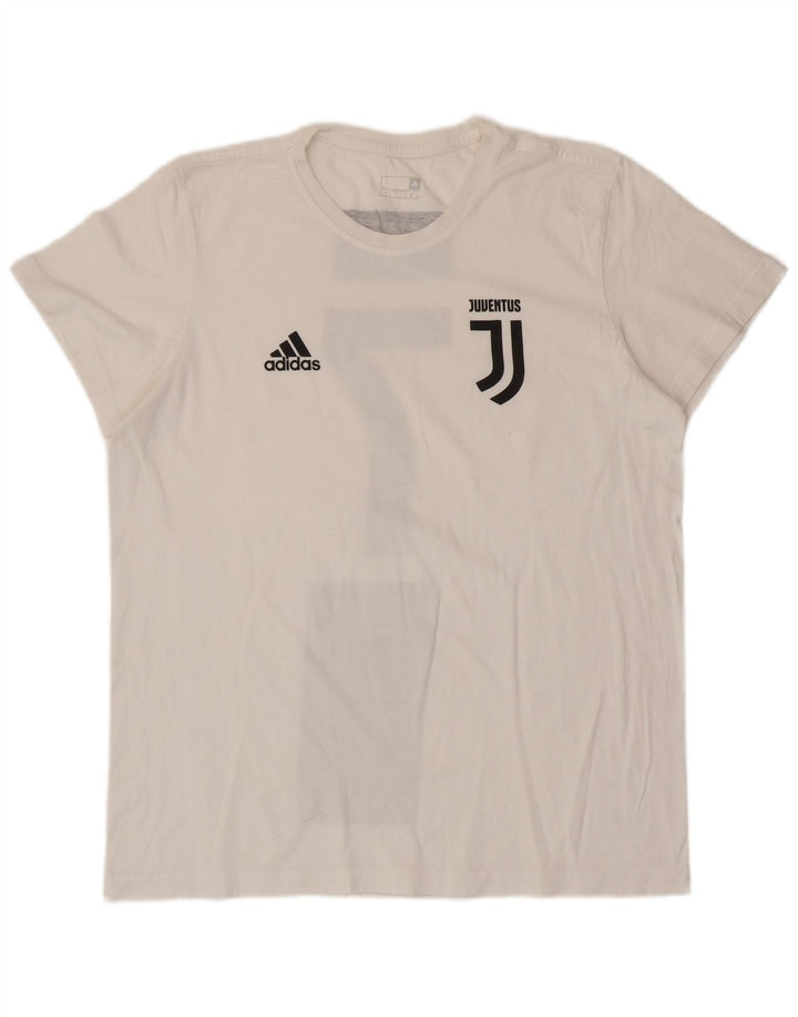 ADIDAS Herre Juventus grafisk T-shirt Top Large Off White